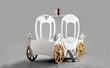 Voodi koos madratsiga Princess Carriage, valge hind ja info | Lastevoodid | kaup24.ee