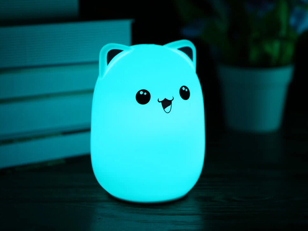 Lamp cat RGB silikoonist pigistatav hind ja info | Lastetoa valgustid | kaup24.ee