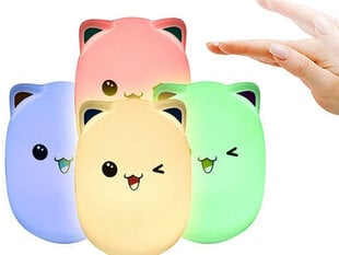 Lamp cat RGB silikoonist pigistatav цена и информация | Детские светильники | kaup24.ee