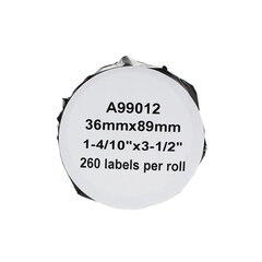 Asendusetiketid Dymo Labelwrites, 89 x 36 mm, 260 tk, valge, 2 tk hind ja info | Printeritarvikud | kaup24.ee