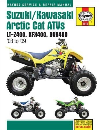 Suzuki/Kawasaki Arctic Cat ATVs (03 - 09): LT-Z400, KFX400, DVX400 цена и информация | Reisiraamatud, reisijuhid | kaup24.ee