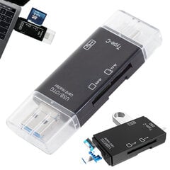 SD MicroSD TFUSB USB-C MICRO USB OTG 5in1 adapter цена и информация | Адаптеры и USB-hub | kaup24.ee