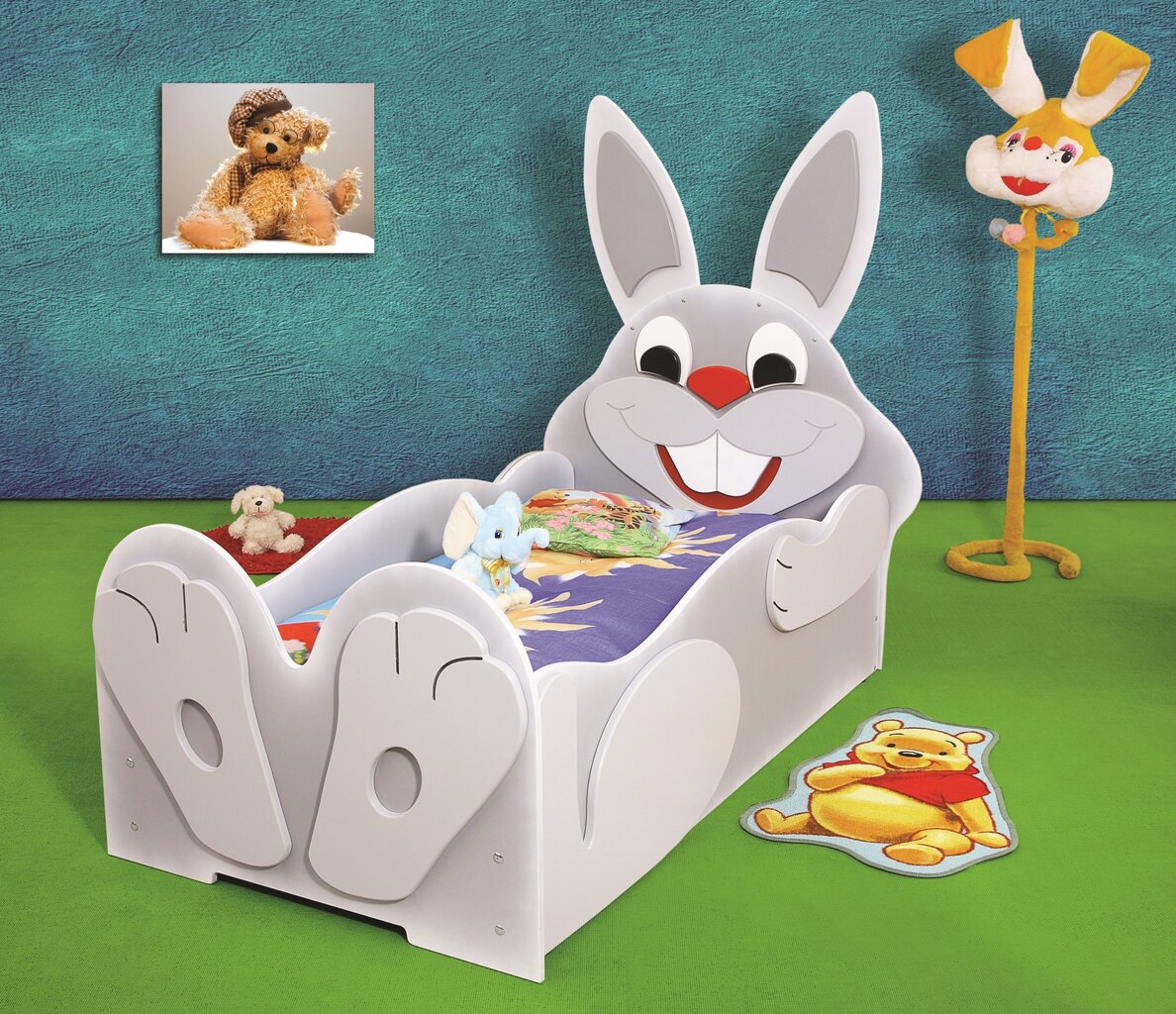 Voodi koos madratsiga Rabbit Big, hall hind ja info | Lastevoodid | kaup24.ee