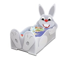 Voodi koos madratsiga Rabbit Small, hall цена и информация | Детские кровати | kaup24.ee