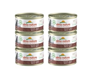 Almo Nature HFC Natural, для кошек, говядина, 6x70г. цена и информация | Кошачьи консервы | kaup24.ee