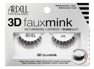 Накладные ресницы Ardell 3D Faux Mink False Eyelashes 858 Lash, черные цена и информация | Накладные ресницы, керлеры | kaup24.ee