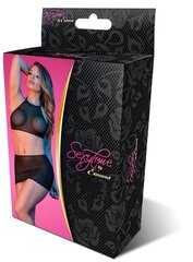 Комплект с юбкой и майкой Polka Dot Mesh, черный, 2XL цена и информация | Сексуальное женское белье | kaup24.ee