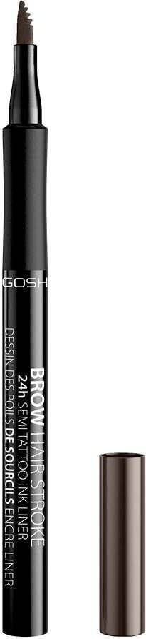 Kulmumarker Gosh Gosh Brow Hair Stroke 003 Dark Brown, 1 ml hind ja info | Ripsmetušid, lauvärvid, silmapliiatsid, seerumid | kaup24.ee