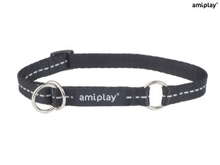 Poolpoov kaelarihm Amiplay Reflective, M, must hind ja info | Kaelarihmad ja traksid koertele | kaup24.ee