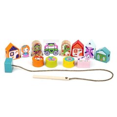 Cubika Puidust klotsidega nöörimäng Muinasjutt hind ja info | Arendavad mänguasjad | kaup24.ee