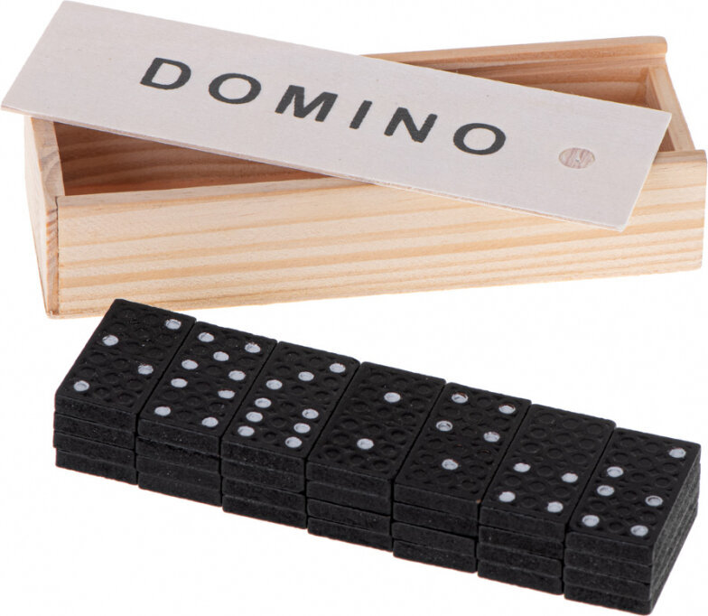 Dominoes wooden blocks family game + box цена и информация | Lauamängud ja mõistatused | kaup24.ee