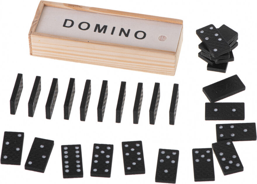 Dominoes wooden blocks family game + box цена и информация | Lauamängud ja mõistatused | kaup24.ee