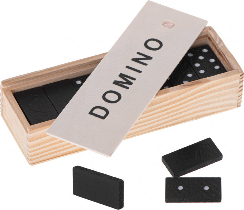 Dominoes wooden blocks family game + box цена и информация | Lauamängud ja mõistatused | kaup24.ee