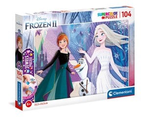 Clementoni Pusle Frozen II Jewels 104 tk цена и информация | Пазлы | kaup24.ee