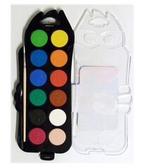 Акварель ColorPeps с кисточкой, 12 цветов цена и информация | Принадлежности для рисования, лепки | kaup24.ee
