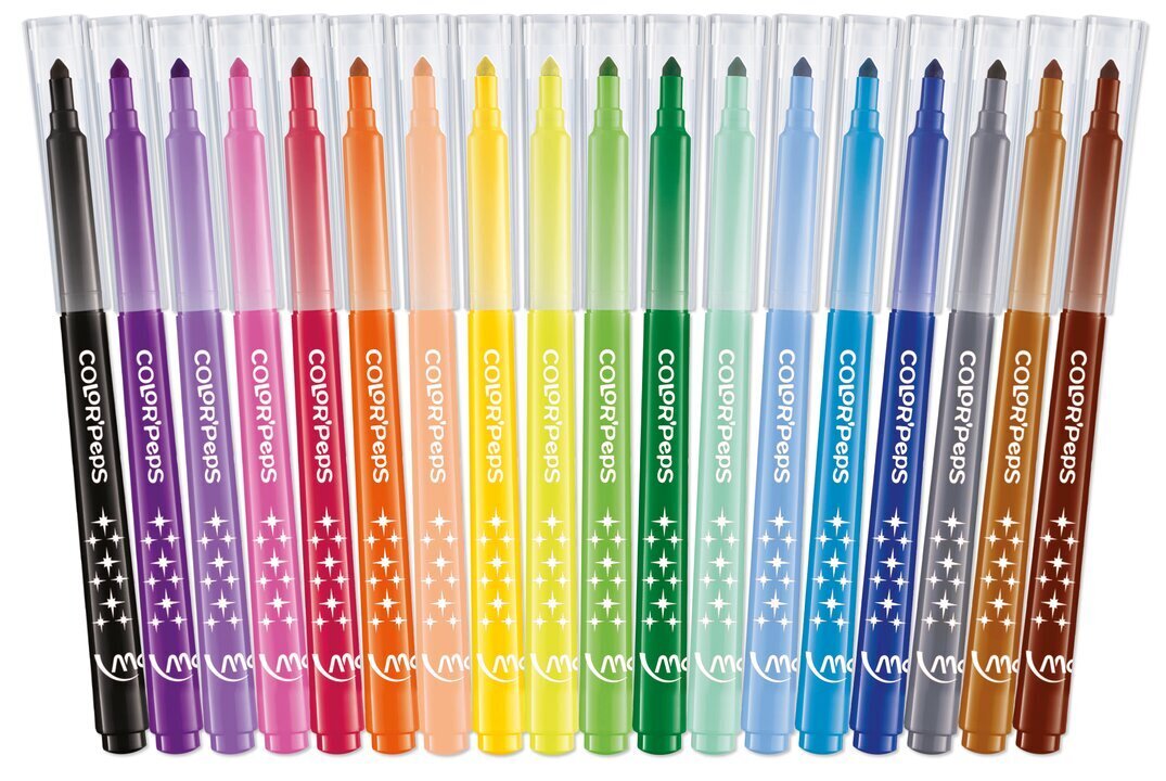Viltpliiatsid ColorPeps Long Life, 18 värvi hind ja info | Kunstitarbed, voolimise tarvikud | kaup24.ee
