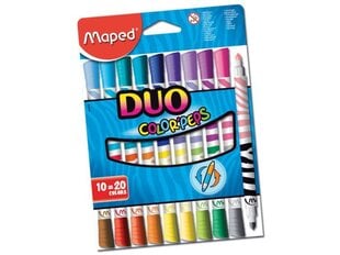 Viltpliiatsid ColorPeps Duo, 20 värvi hind ja info | Kunstitarbed, voolimise tarvikud | kaup24.ee