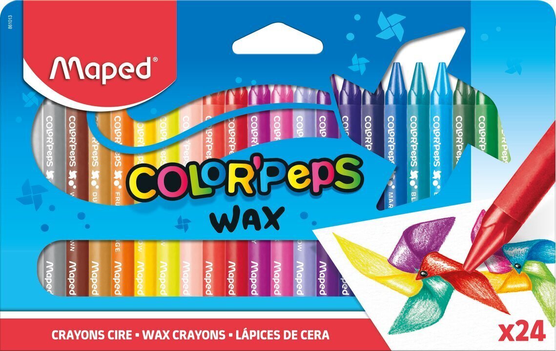 Vahakriidid ColorPeps, 24 värvi hind ja info | Kunstitarbed, voolimise tarvikud | kaup24.ee