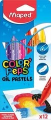 Мелки маслянные MAPED Oil Pastels, 12 цветов цена и информация | Принадлежности для рисования, лепки | kaup24.ee