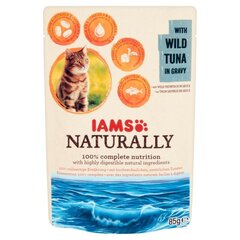 Konserv kassidele metsik tuunikala kastmes Iams Naturally Adult, 85 g hind ja info | Konservid kassidele | kaup24.ee