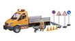 Bruder MB Sprinter teetööde auto töölise ja heliga hind ja info | Poiste mänguasjad | kaup24.ee