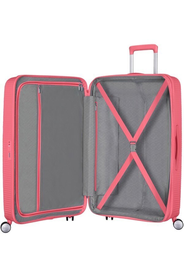 Keskmine reisikohver American Tourister Soundbox Spinner Expandable 67 cm, Sun Kissed Coral цена и информация | Kohvrid, reisikotid | kaup24.ee