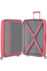 American Tourister käsipagas Soundbox Spinner Sun Kissed Coral 55cm цена и информация | Чемоданы, дорожные сумки | kaup24.ee