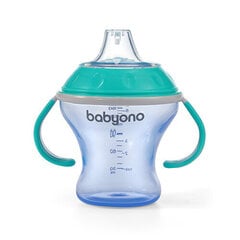 Непроливающая чашка BabyOno с мягким носиком Natural Nursing 1456/01, синяя, 180 мл цена и информация | Бутылочки и аксессуары | kaup24.ee