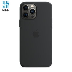 Тонкий & мягкий силиконовый чехол-крышка с мягкой подкладкой Riff для Apple iPhone 13 Pro Max, черный цена и информация | Чехлы для телефонов | kaup24.ee