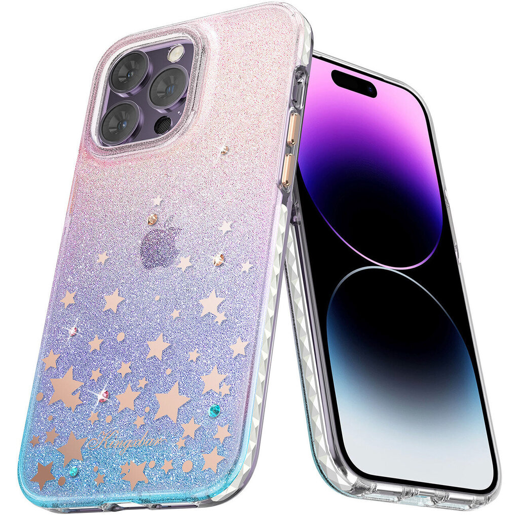 Kingxbar Heart Star iPhone 14 Pro Max, roosa цена и информация | Telefoni kaaned, ümbrised | kaup24.ee