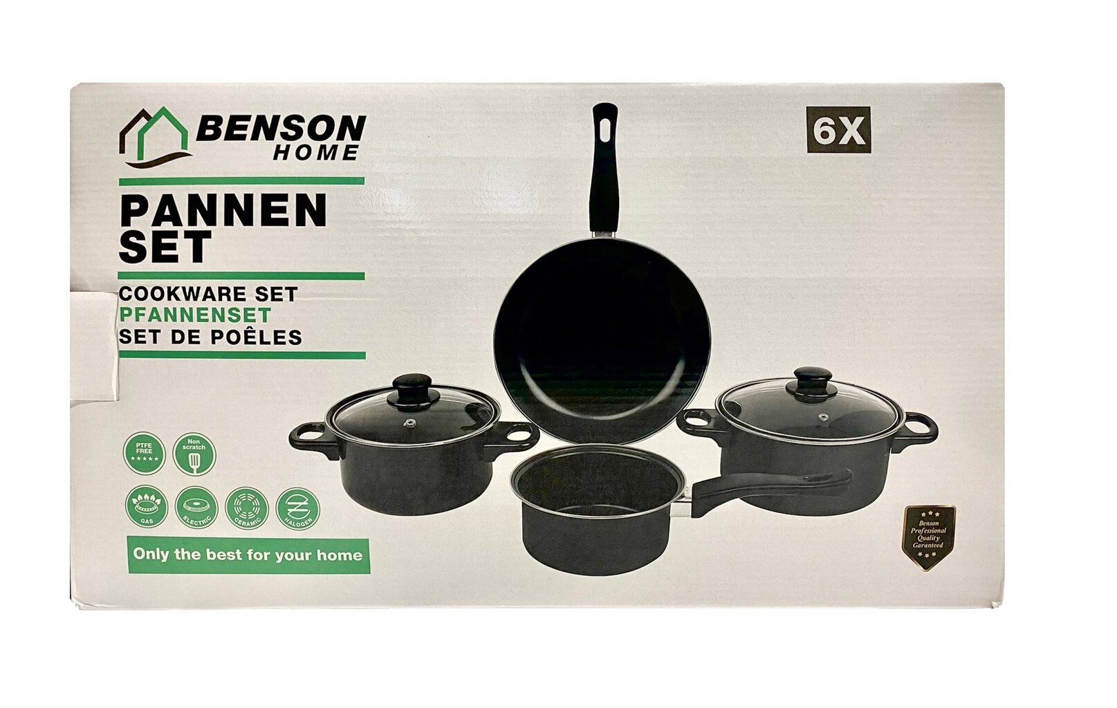 Benson pottide komplekt, 6-osaline цена и информация | Potid ja kiirkeedupotid | kaup24.ee