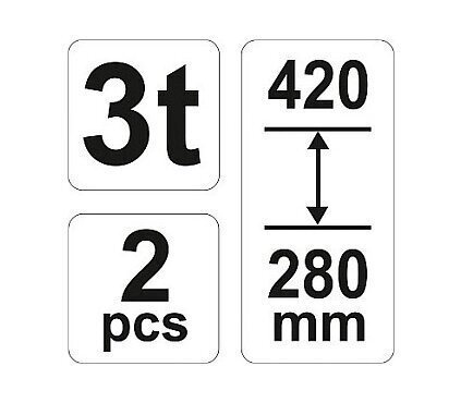 Autotugi Yato 3T, 2 tk. YT-17311 hind ja info | Käsitööriistad | kaup24.ee