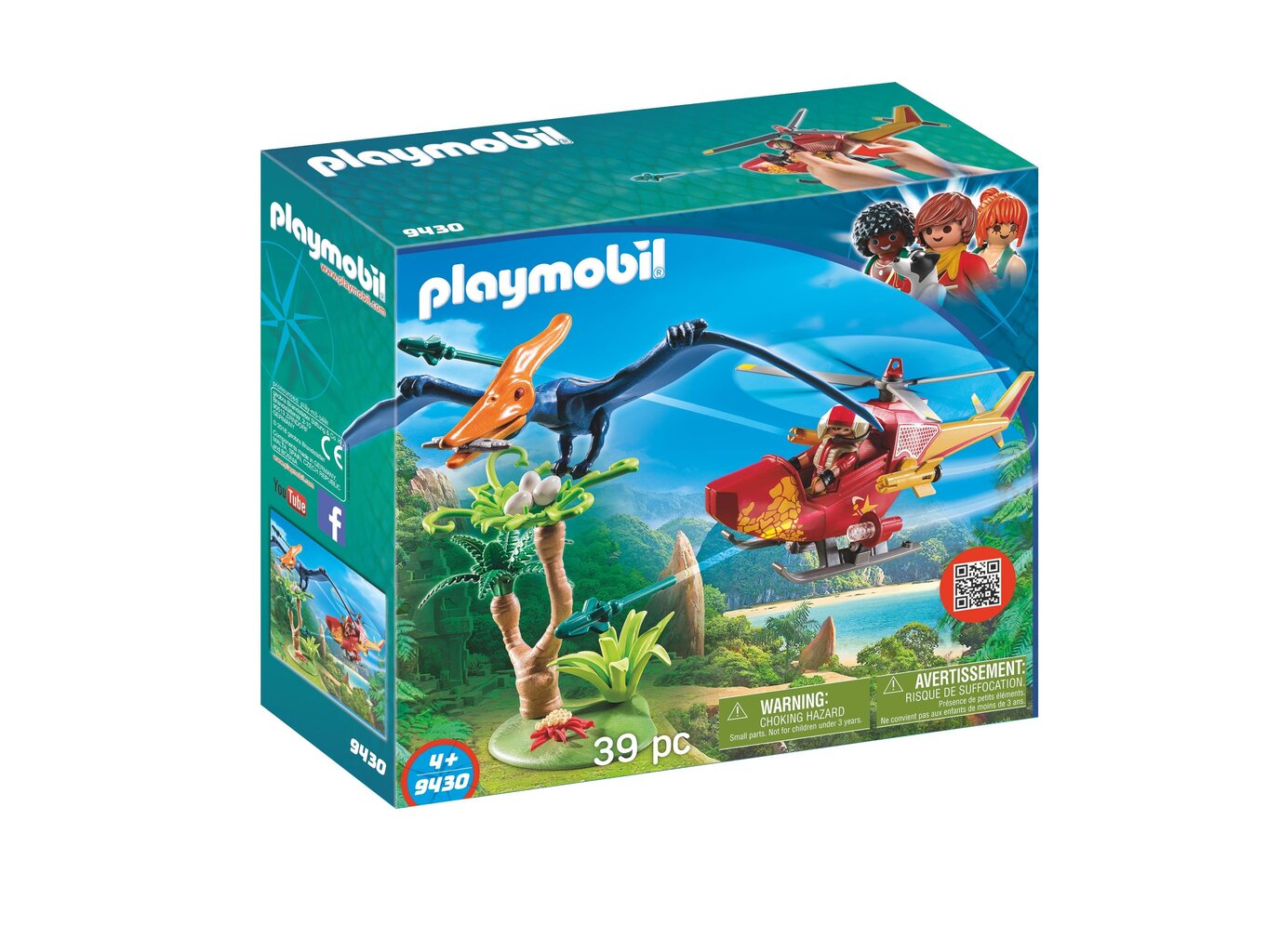 9430 PLAYMOBIL® Dino Helikopter ja Pterodacty цена и информация | Klotsid ja konstruktorid | kaup24.ee