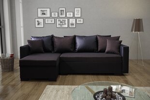 Угловой диван Karol, темно-коричневый/черный цена и информация | Угловые диваны | kaup24.ee