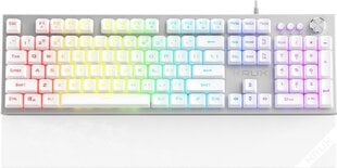 Krux Frost Silver-White RGB, серебристый/белый цена и информация | Клавиатуры | kaup24.ee