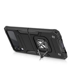 Wozinsky Ring Armor tough hybrid case cover + magnetic holder for Samsung Galaxy Z Flip 3 black цена и информация | Чехлы для телефонов | kaup24.ee