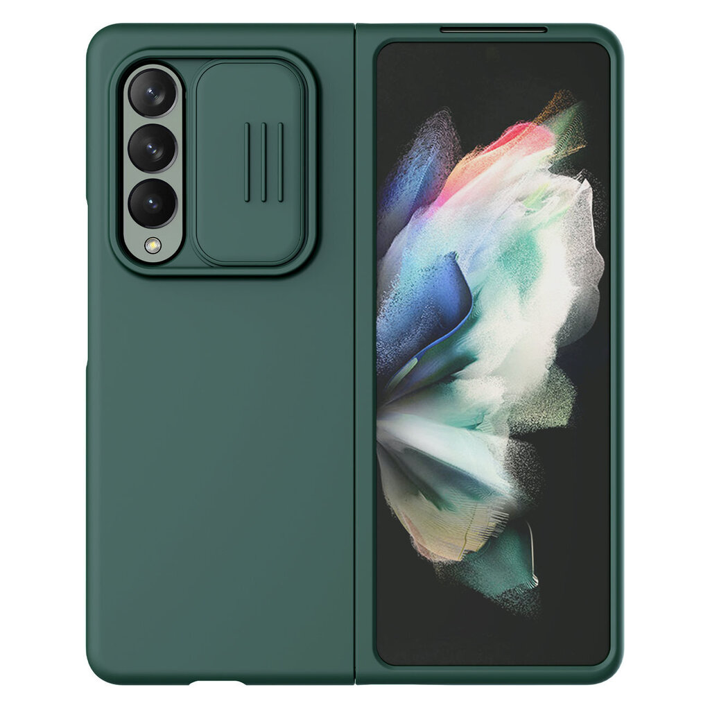 Telefoniümbris Nillkin CamShield Silky Silicone Case Cover with Camera Cover for Samsung Galaxy Z Fold 3, roheline цена и информация | Telefoni kaaned, ümbrised | kaup24.ee