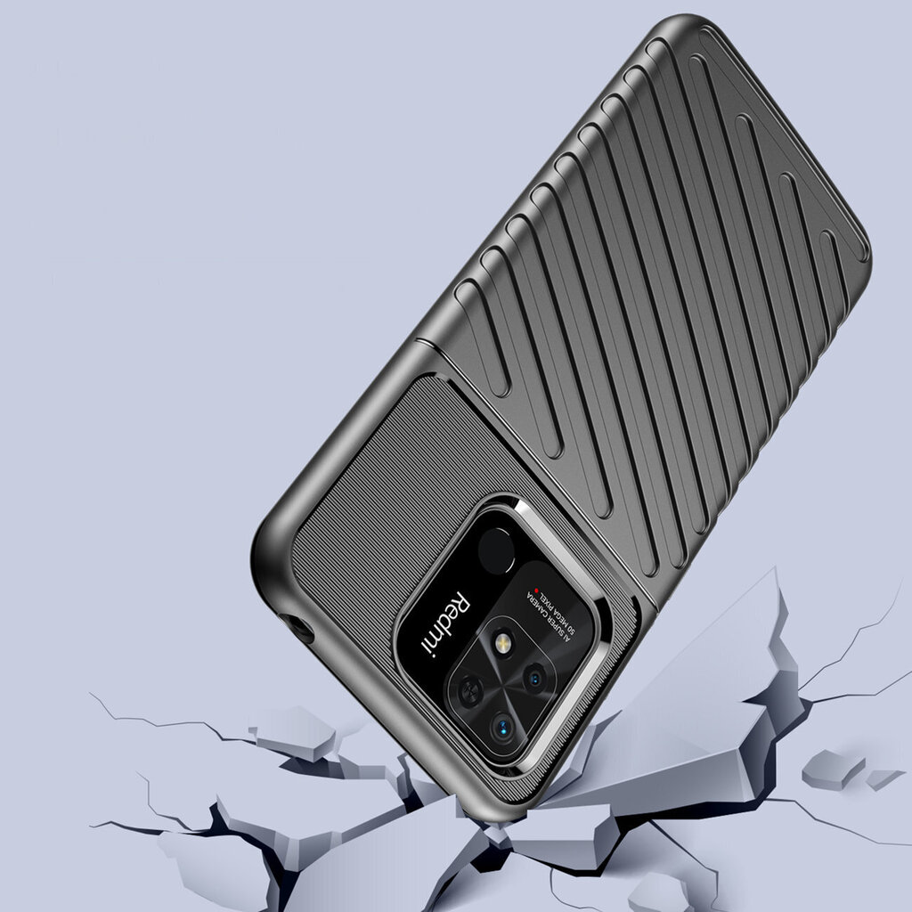 Telefoniümbris Thunder Case Flexible armored cover for Xiaomi Redmi 10C, must hind ja info | Telefoni kaaned, ümbrised | kaup24.ee