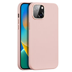 Telefoniümbris Dux Ducis Grit Leather Case for iPhone 14 Plus Elegant Faux Leather Cover (MagSafe Compatible), roosa hind ja info | Telefoni kaaned, ümbrised | kaup24.ee