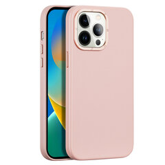 Telefoniümbris Dux Ducis Grit Leather Case for iPhone 14 Pro Max Elegant Faux Leather Cover (MagSafe Compatible), roosa hind ja info | Telefoni kaaned, ümbrised | kaup24.ee