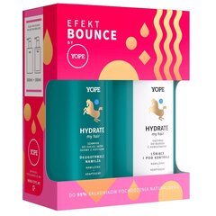 Komplekt Yope: Bounce Hydrate Effect šampoon kuivale peanahale peptiididega, 300 ml + juuksepalsam niiskust säilitavate ainetega, 300 ml hind ja info | Šampoonid | kaup24.ee