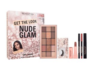 Набор для макияжа Makeup Revolution London Nude Glam, 16,5 г цена и информация | Тушь, средства для роста ресниц, тени для век, карандаши для глаз | kaup24.ee