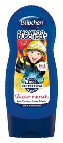 Šampoon ja dušigeel Bübchen Kinder Shampoo & Duschgel Wasser marsch, 230 ml цена и информация | Laste ja ema kosmeetika | kaup24.ee