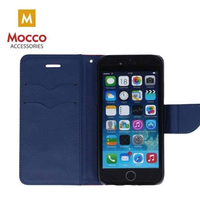 Mocco Fancy Book Case For LG K10 / K11 (2018) Red - Blue hind ja info | Telefoni kaaned, ümbrised | kaup24.ee