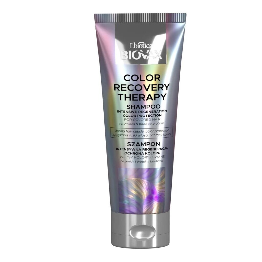 Intensiivselt taastav juuksešampoon värvikaitsega L'biotica Biovax Color Recovery Therapy Shampoo Intensive Regeneration Color Protection, 200ml hind ja info | Šampoonid | kaup24.ee