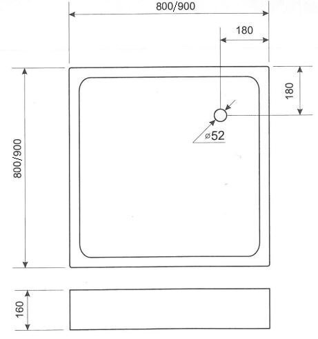 Dušialus Liveno 90 x 90 cm valge hind ja info | Dušialused | kaup24.ee