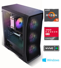 Gamer Ryzen 5 5600X 8GB 1TB SSD RX6600 Windows 10 hind ja info | Lauaarvutid | kaup24.ee