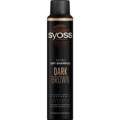 Kuivšampoon tumepruunidele juustele syoss Tinted Dry Shampoo Dark Brown, 200ml цена и информация | Шампуни | kaup24.ee