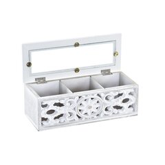 DKD Home Decor коробка для чая, белая цена и информация | Посуда для хранения еды | kaup24.ee