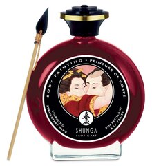 Краска для тела Shunga Strawberry Wine, 100 мл цена и информация | Сувениры, подарки для взрослых | kaup24.ee